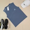 Men's Sleeveless Tank Top with 3-Stripes Design - Light Blue