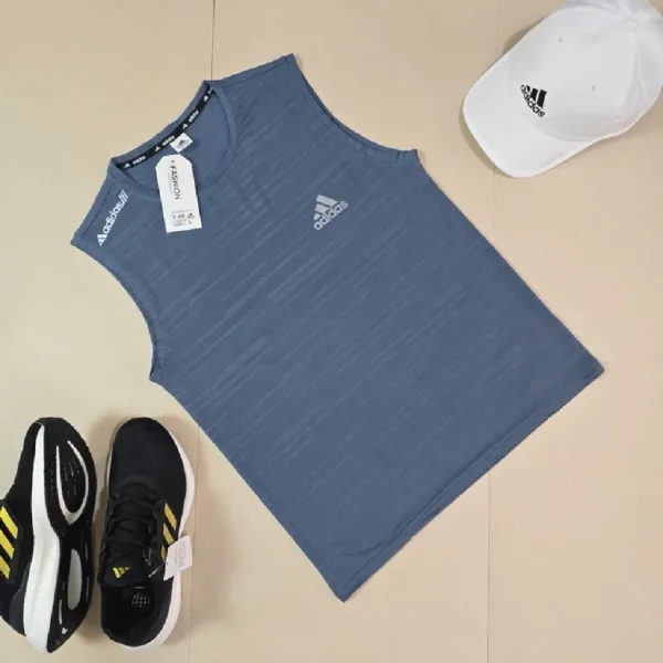 Men's Sleeveless Tank Top with 3-Stripes Design - Image 2