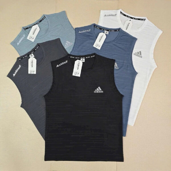 Men's Sleeveless Tank Top with 3-Stripes Design - Image 6
