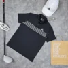 Men's Short Sleeve Checkered Golf Shirt - Black