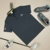 Adidas Golf Polo Shirt – Monogram Design with Embroidered Logo - Grey