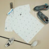 Adidas Golf Polo Shirt – Monogram Design with Embroidered Logo - White