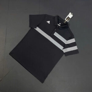 Men's Premium Golf Polo Shirt – 2025 Horizontal Chest Stripe Design
