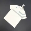 Men's Premium Golf Polo Shirt – 2025 Horizontal Chest Stripe Design - White